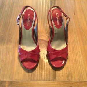 Patten Leather Ruby Red Women's Heels